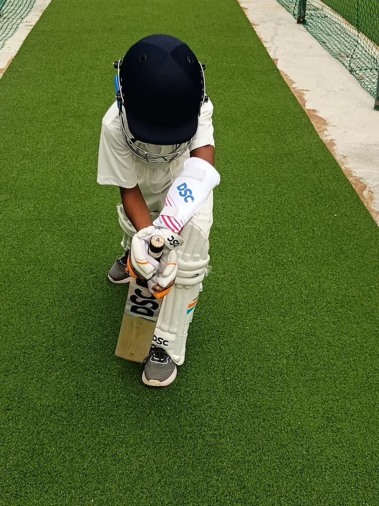 One-on-one batting practice session