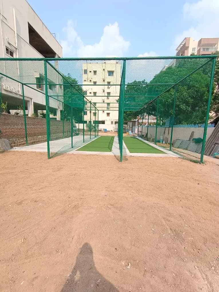 Professional cricket practice nets